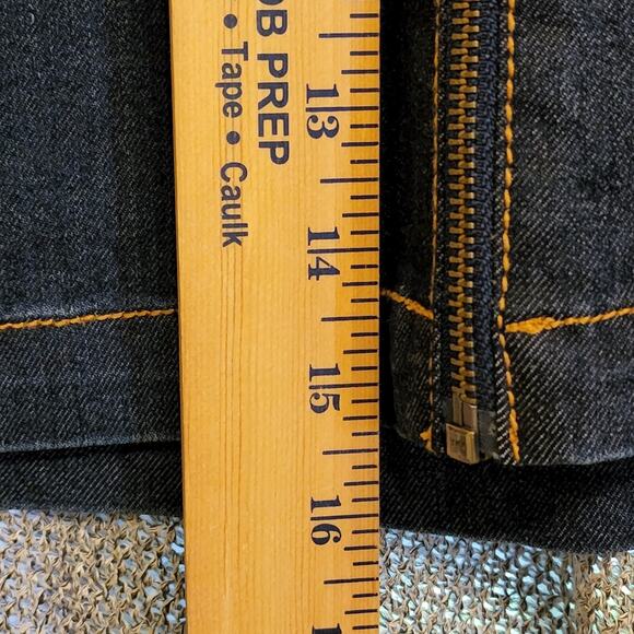 Refuge Skirt Juniors SMALL Denim Blue Jean Full Zipper Stretchy Pockets Casual - Picture 9 of 9